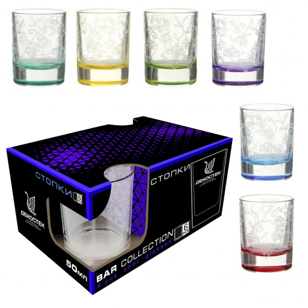 Wodkagläser Set "Bar Collection" aus 6 St., 50 ml, "Primavera" Mit Gravur