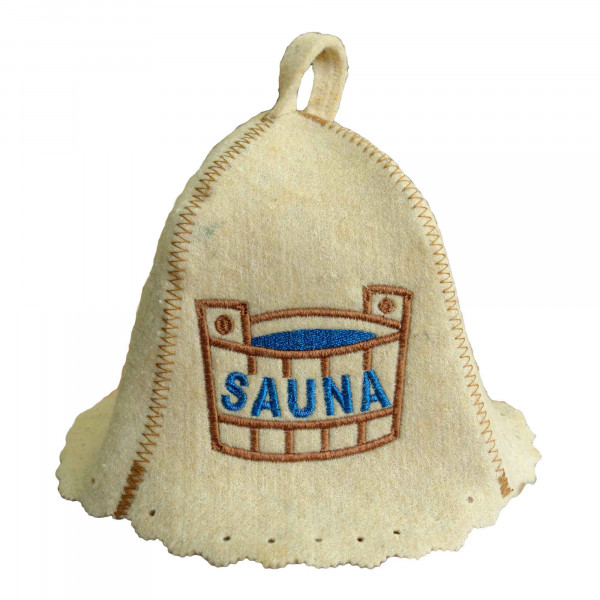 Filzhut für Sauna, "Sauna"