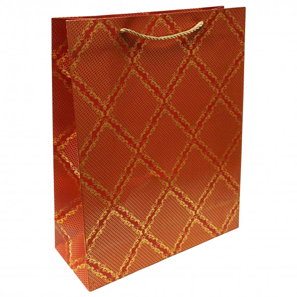 Geschenktasche "Rote Rhombus", М, 22x31 cm