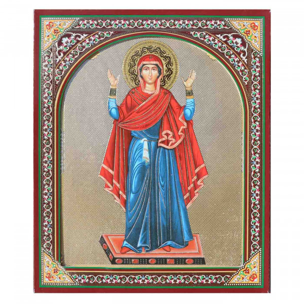 Ikone (Holz), in Kartonbox, "Stena Neruschimaja", 15x18 cm