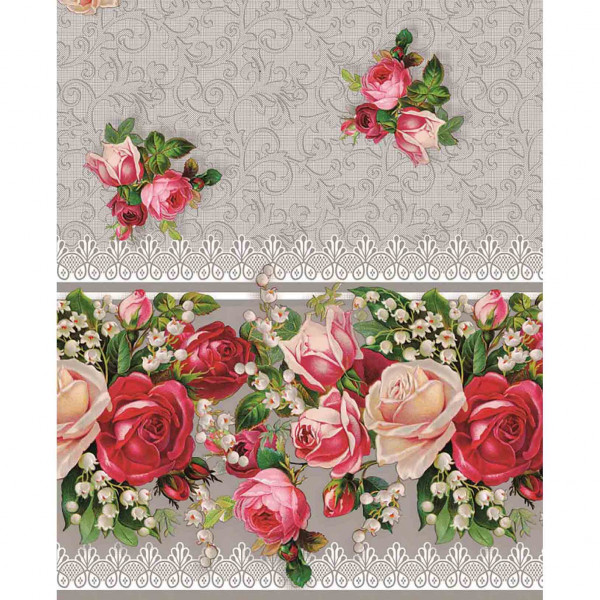 Tischdecke М, "Rosen mit Maiglöckchen", 13B, 20x1,4 m