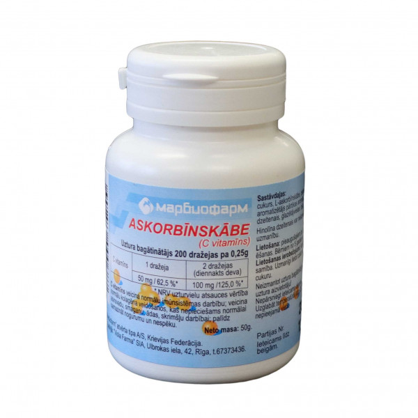 Vitamin C (Ascorbinsäure), 200 Dragees