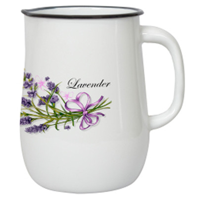 Krug, emailliert "Lavender Blumenstrauß", 2,5 L