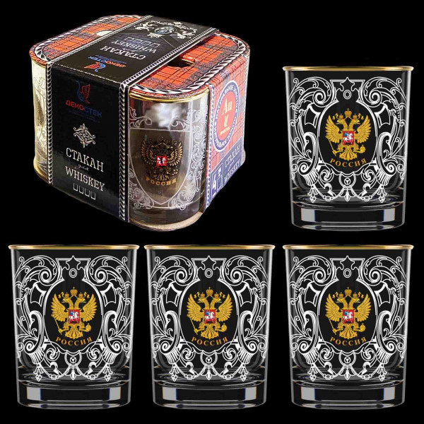 Gläser Set Whiskey, 4-St., "Russland", 250 ml