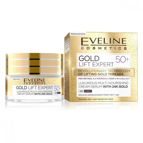 Eveline - "Gold Lift Expert" Gesichtscreme, 50+