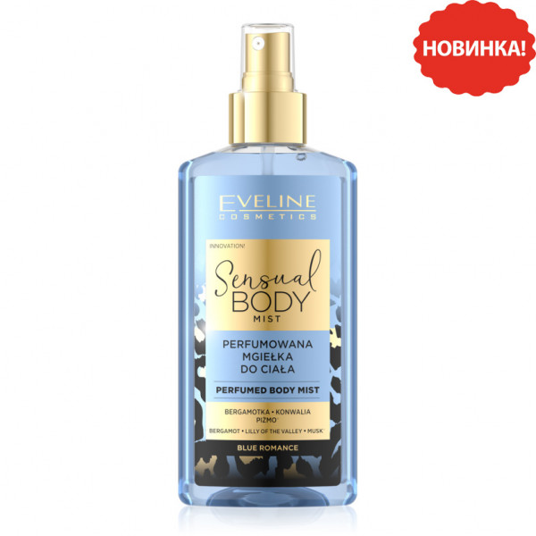Parfümiertes sinnlich Körperspray "Blue Romance", Bergamotte, Maiglöckchen, Moschus, 150 ml